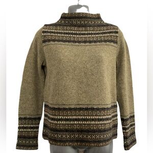 Jones, New York 100% wool fair isle sweater